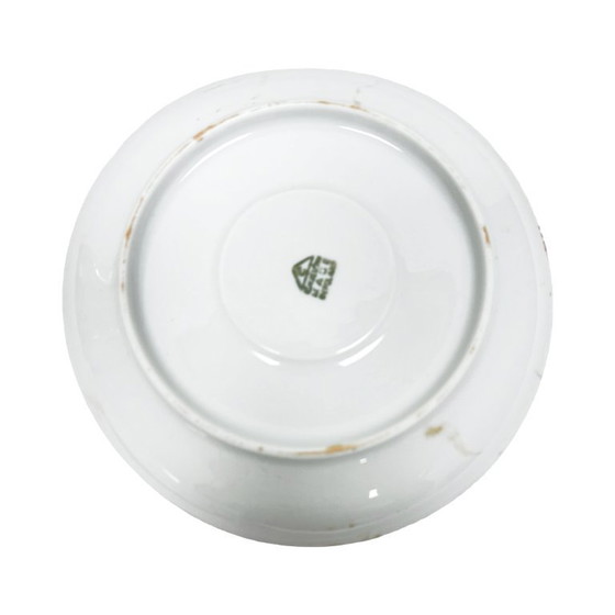 Image 1 of Chodzież "Trio" breakfast set – marbled gold design, PRL era (1970s).