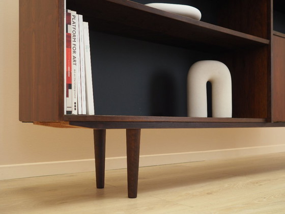 Danish rosewood veneered bookcase with bar cabinet, Vemb Møbelfabrik, 1970s, High Boards, Black (photo 20 of 21)