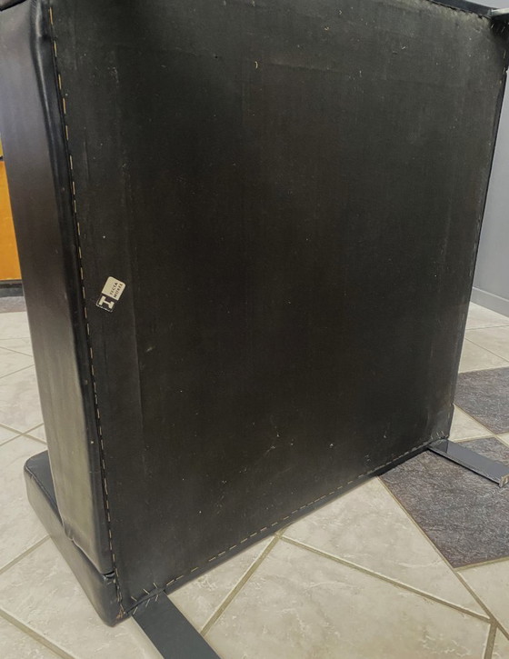 Image 1 of 2 black leather Tecta chairs by Hans Konecke 1960s model D45