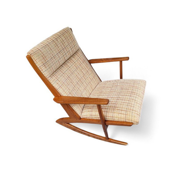 Image 1 of Boomerang schommelstoel model 87 Søren Jensen v. Tønder Møbelwærk ​​Deens midden eeuw