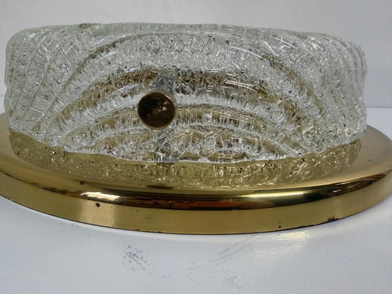 Image 1 of Vintage XXL Murano Glass Flush Light Hillebrand, 1970s