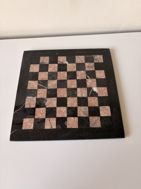 Image 1 of Jeu d'échecs vintage en marbre
