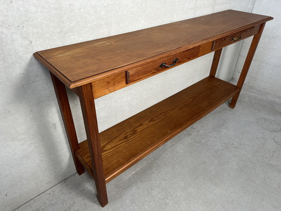 Image 1 of XL Wall Table or Console - Pitchpine