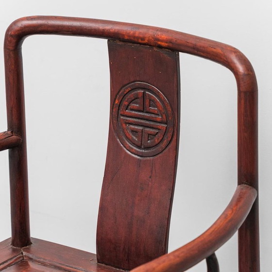 Image 1 of SEDIA CON BRACCIOLI EN LEGNO CINA STILE DINASTIA MING XIX SECOLO
