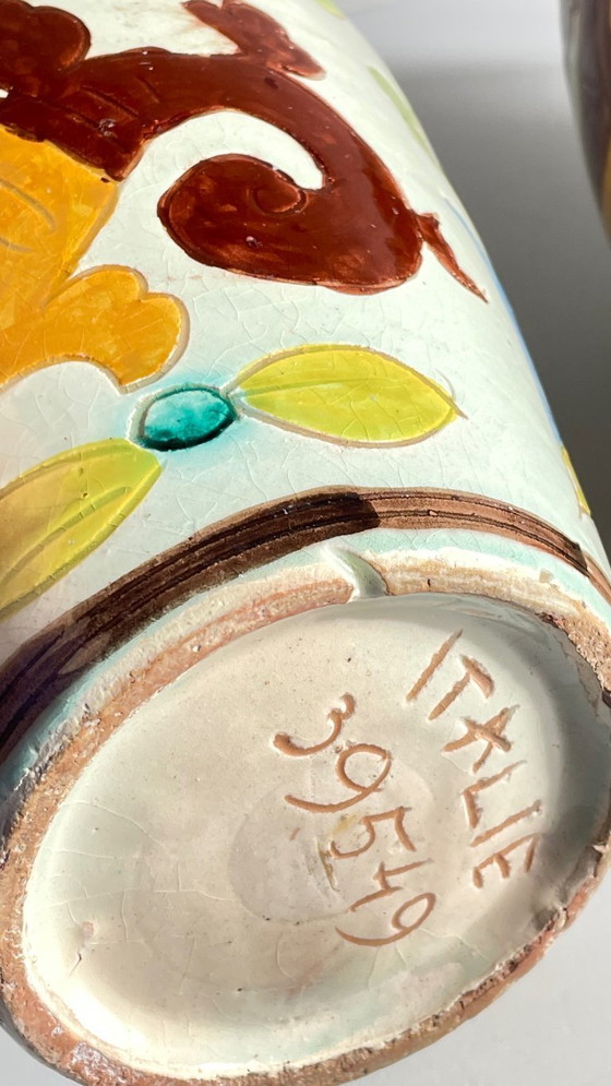 Image 1 of Vintage Italy VASES DRAGON Pattern