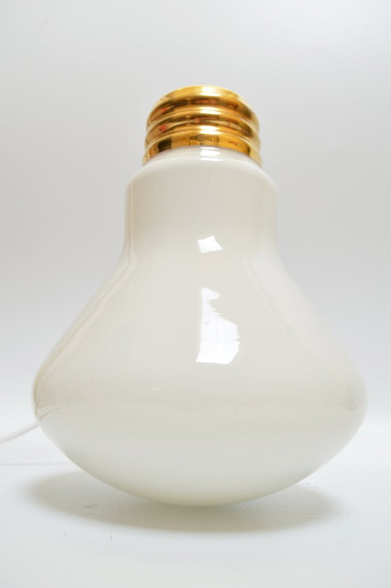 Image 1 of Oversized Light Bulb Lamp / Ingo Maurer Inspired / 1970's Pop Art