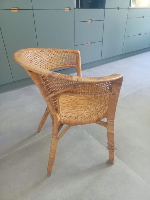 Vintage Rotan Fauteuil Gevlochten – Rattan (photo 2 of 5)