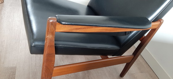 Image 1 of Armchair Vintage Teak/Skai