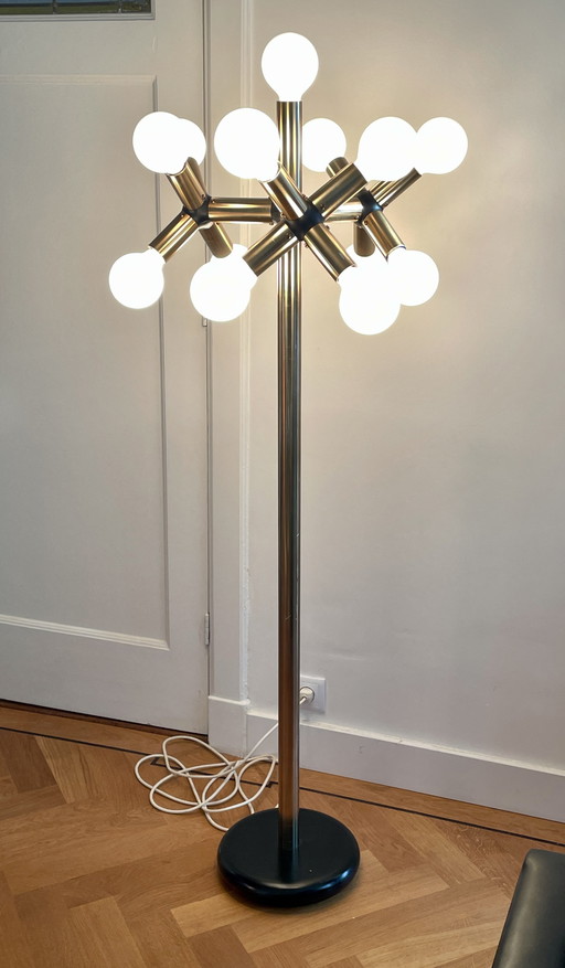 Rare lampadaire atomique des années 60 par Trix & Robert Haussmann, Suisse
