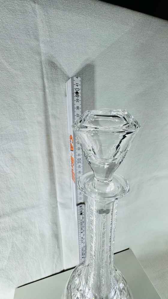 Set da liquore Art Déco antico in cristallo al piombo: Caraffa con 5 bicchieri (ca. 1920) (foto 10 di 11)