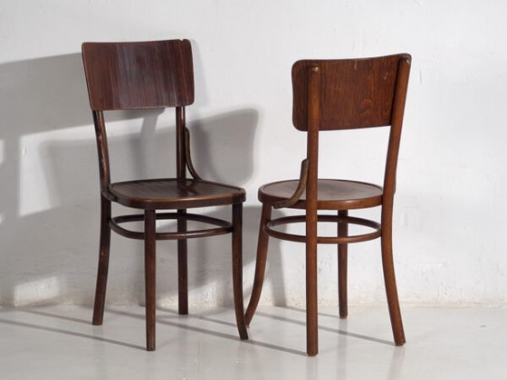 Chaises anciennes en bois courbé (c.1940). Lot de 4 pièces #5 – Chaises de salle à manger, Wood (photo 30 of 40)