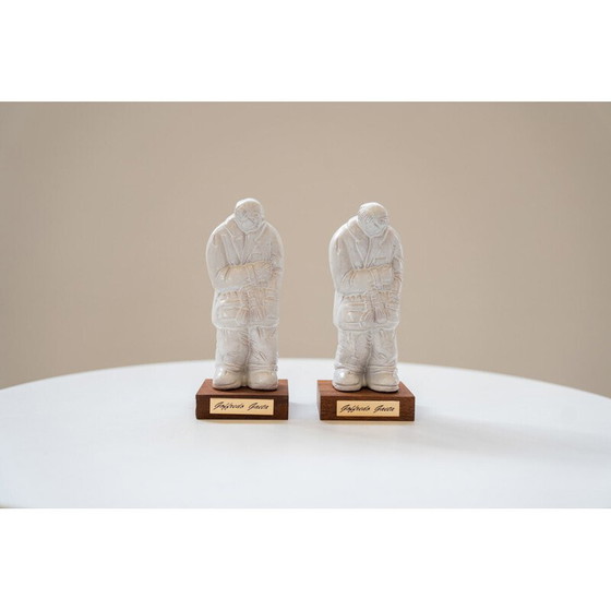 Image 1 of Pair of vintage Faenza-Goffredo Gaeta ceramic figurines, 1970