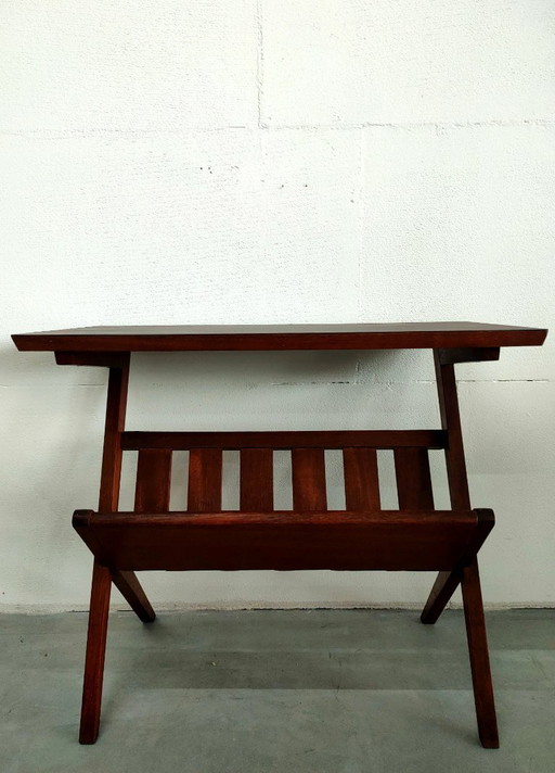Vintage 1950s/60s book table side table magazine table (Van Teeffelen style)