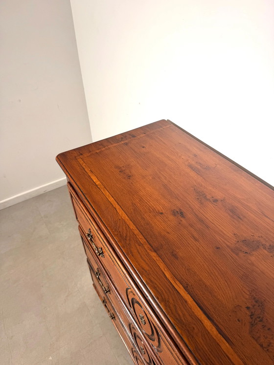 Cassettiera antica in rovere a tre cassetti – Cassettiere, Wood (photo 7 of 7)