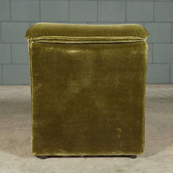 Image 1 of Divano modulare di metà secolo – velluto verde – anni '70