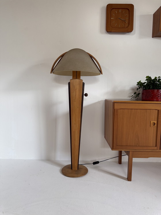 Image 1 of Vintage adjustable alder floor lamp, Domus ‘80
