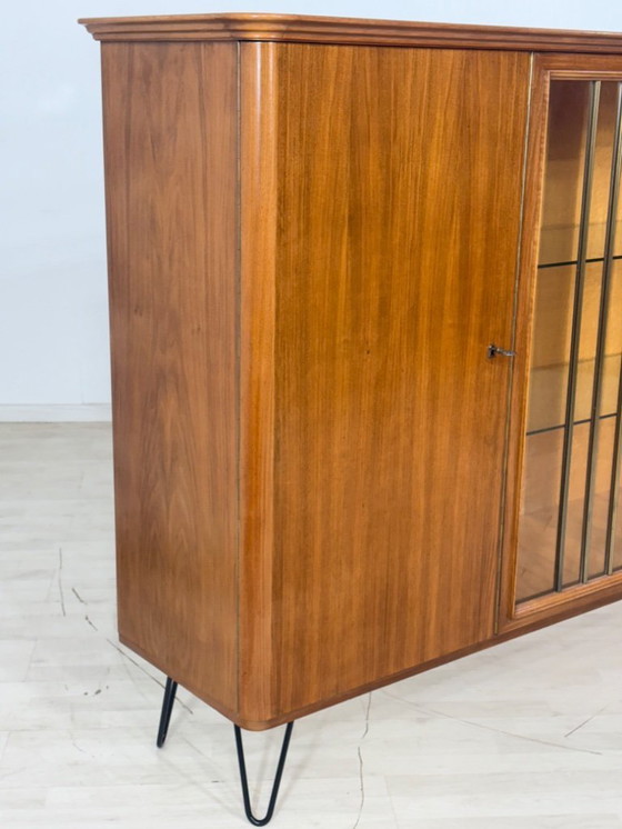 Image 1 of Vitrine haute, buffet, armoire, meuble de salon de style années 50