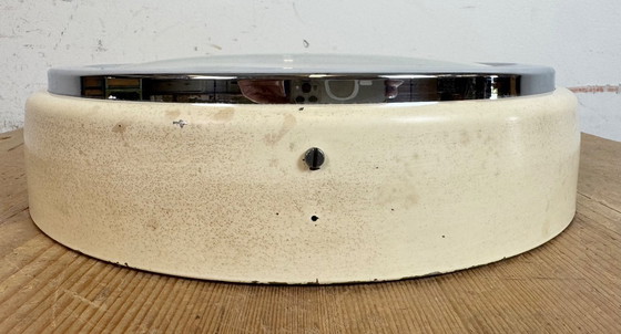 Image 1 of Vintage Beige Industrial Wall Clock from NUFA, 1960s