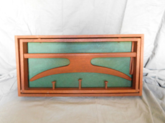 Image 1 of Danish folding sideboard/ coat rack by Hoff & Østergaard for Virum Møbelsnedkeri