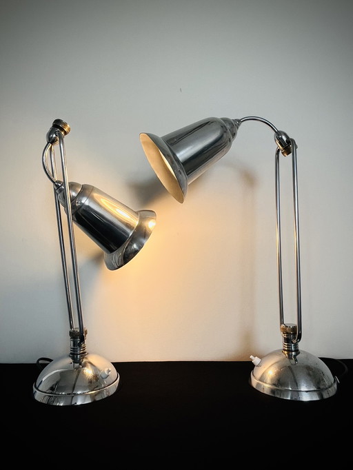 2x JUMO - modèle 610 V1 - Lampes de bureau Bauhaus