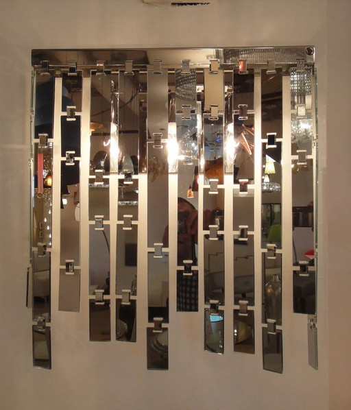 4x AXO Light Glitter Wall Short Scone Mirrored Glass
