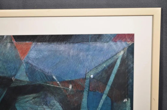 André Brechet "Abstract Composition" Charcoal and Grease Pencil Signed, Framed – Paintings & Drawings (photo 5 of 8)
