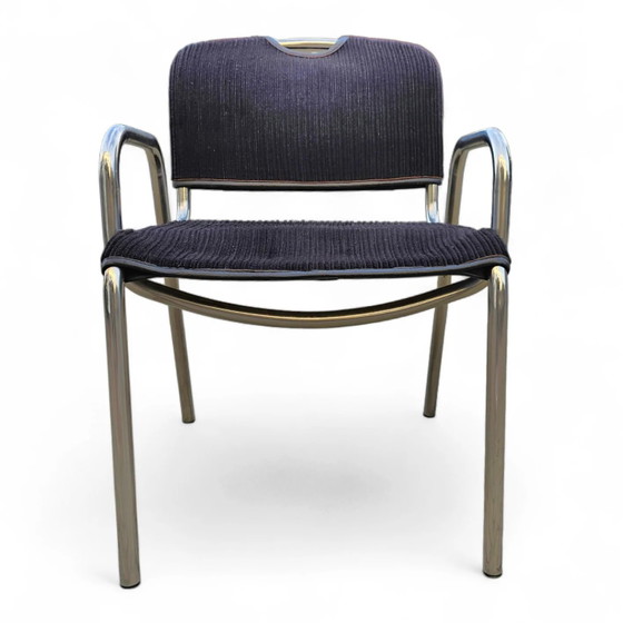 4 x black upholstery Castiglietta dining Chairs by Castiglioni for Zanotta / Italy 1960s (photo 18 of 26)