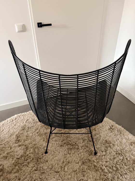 1x HKliving Rotan Egg Chair/ Fauteuil- Black – Kuipstoelen, Metal (photo 4 of 6)