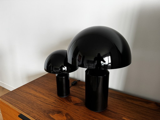 Oluce Atollo - Lot de 2 lampes - Noir