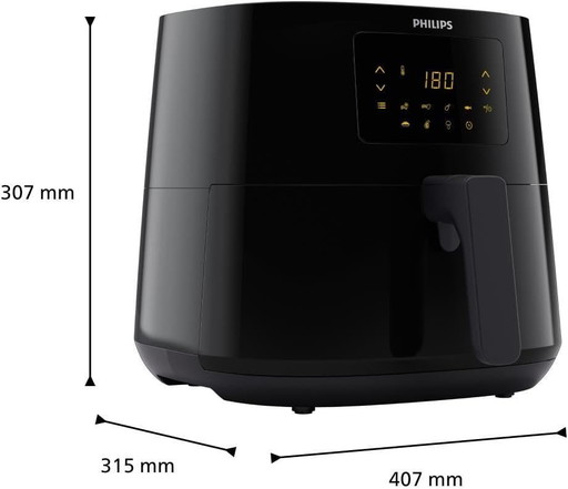 Philips Air Fryer Série 3000 6.2L, air fryer 14 en 1, Technologie Rapid Air, jusqu'à 90% de matières grasses en moins, Digital, 