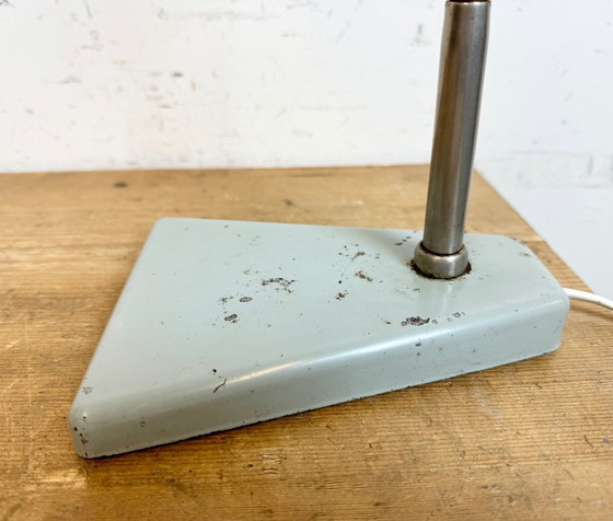 Image 1 of Lampada da tavolo a collo di cigno industriale grigia di Zaos, anni '60