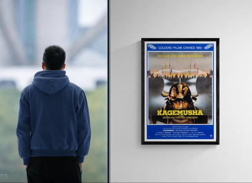 Kagemusha – Póster de película alemán original de 1980 – Cine japonés – 84,1 x 59,4 cm A1