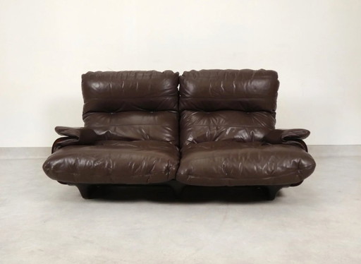 Ligne Roset Marsala 2 seat sofa - brown leather