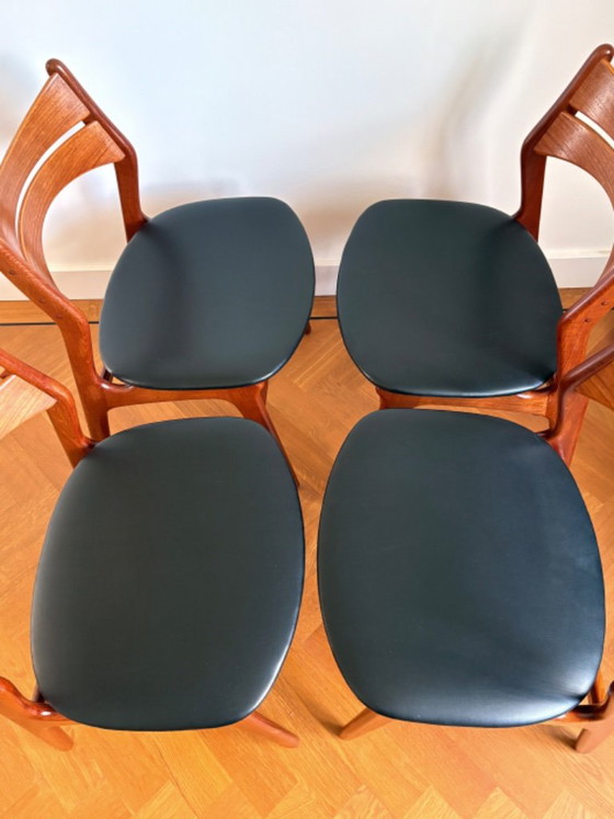 Magnificent set of 4 Danish Erik Buck model 301 chairs – Christiansen Mobelfabrik, Dining chairs, Wood (photo 15 of 19)