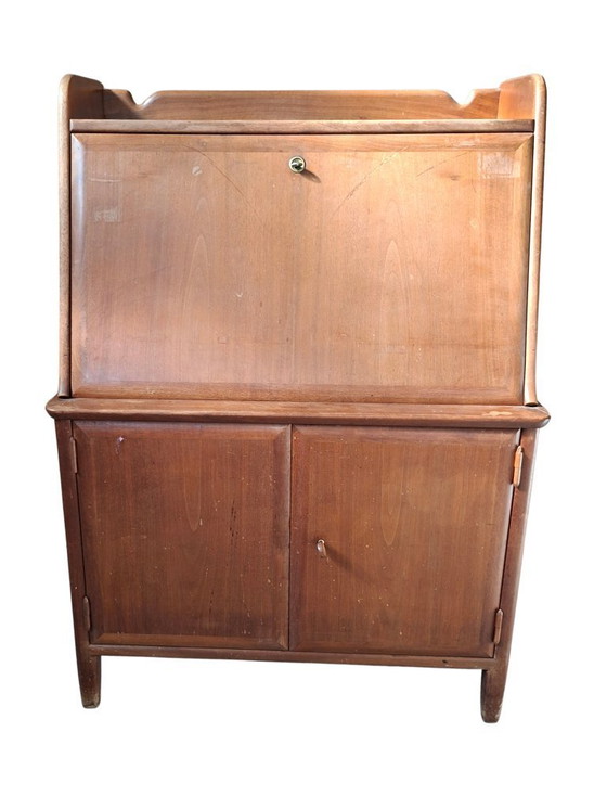 Image 1 of Original Vintage 1960s Mid-Century Modern Folding Desk Secretaire