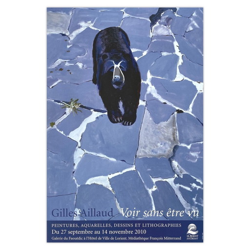 Gilles AILLAUD Tentoonstelling - Mitterand Mediabibliotheek - Lorient poster 2010