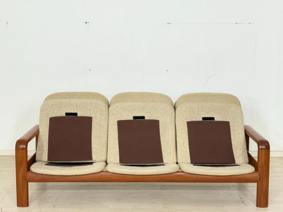 Image 1 of Vintage Dyrlund Teak Sofa | Solid Wood 3-Seater Couch | Design Classic