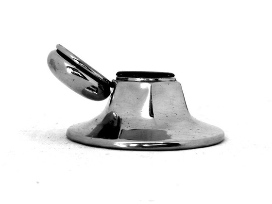 Image 1 of Inktpot van Art Deco, design uit de jaren '30, met een bijpassend elegant potlood.