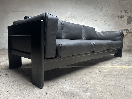 Image 1 of Canapé Bastiano de Tobia Scarpa pour Knoll – Cuir noir