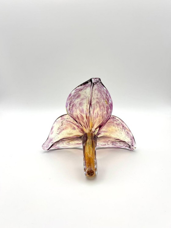 Image 1 of Ein Paar kunstvolle Glasblumen, handgefertigt in Italien nach venezianischer Murano-Tradition, Maße: 15 x 15 x 9 cm