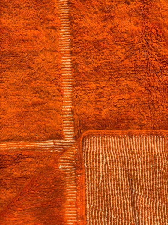 Image 1 of Burnt Orange Beni M’rirt Moroccan Rug – Handmade Wool Area Rug – Luxury Berber Rug – 210x320 cm – Contemporary Moroccan Decor