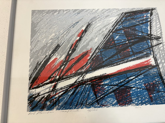 Image 1 of Zeefdruk van Bob Kemper getiteld Air 69/100