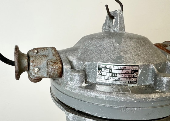 Image 1 of Dark Grey Cast Aluminium Explosion Proof Lamp , 1970s