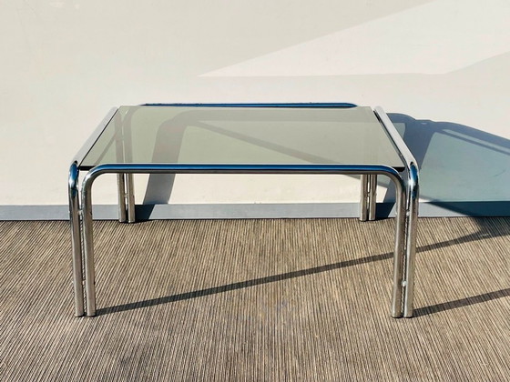 Image 1 of Pair of chrome coffee tables # Vintage 70s # Living Room Tables