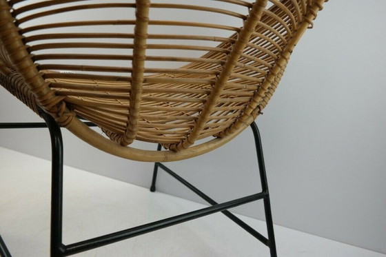 Image 1 of Mid Century bamboe-zand-ijzeren stoel, 1960