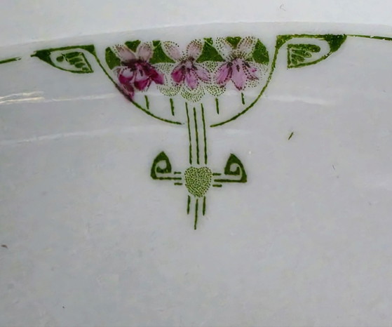 Jugendstil, Chris van der Hoef, Ciotole da colazione decoro 410, Porcellana, Verde (foto 9 di 13)