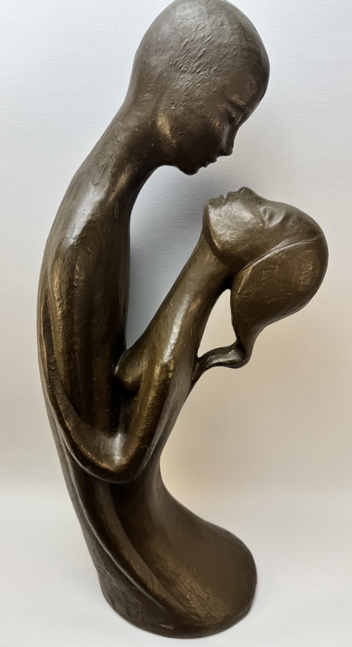 Original Geert Kunen sculpture "Koppel" - signed & marked - 53 cm