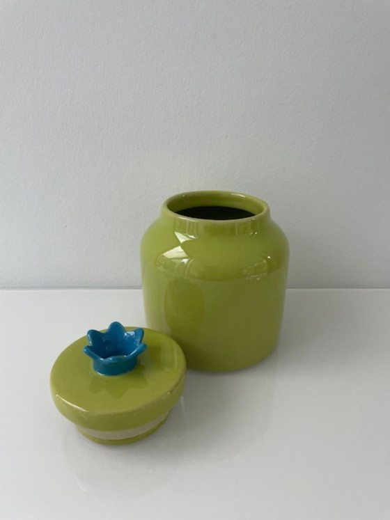 Image 1 of Vintage IKEA design classic voorraadpot in fris limegroen