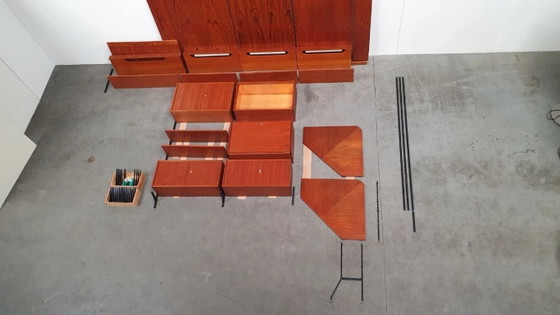 Vintage Wallunit Danish Modules Teak 60s – Wall cabinet, Wood (photo 3 of 36)