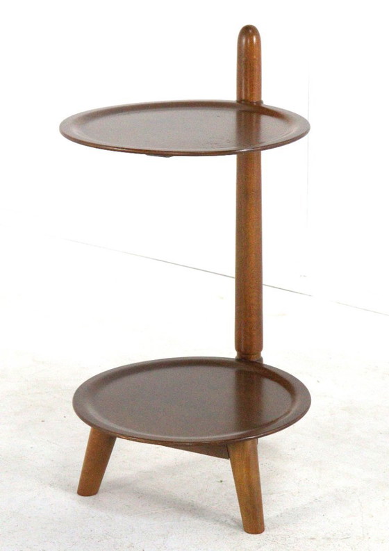 Image 1 of Set van 2 Edmund Jørgensen voor Patent ANM bijzettafeltje / nachtkastjes vintage Deens